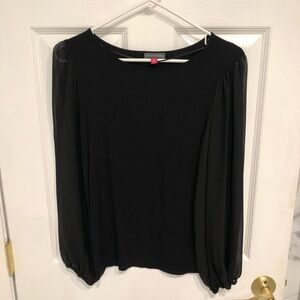 Vince Camuto black long sleeve top
